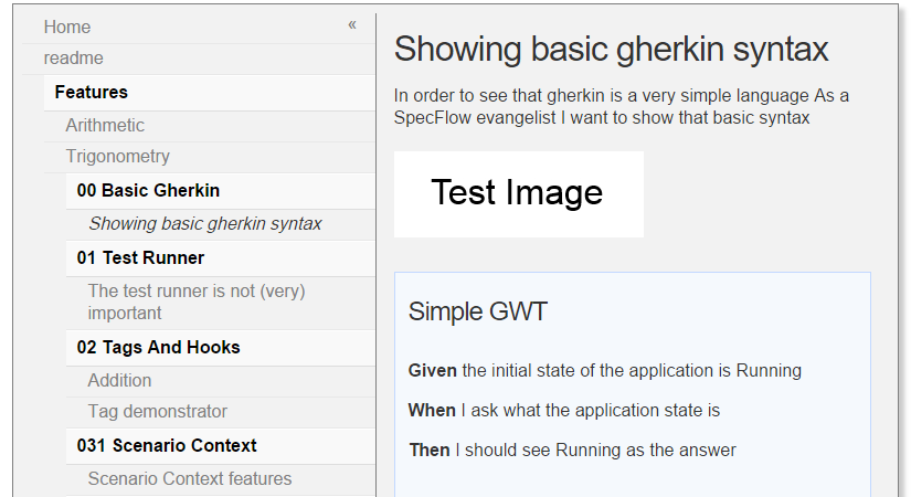 The feature in the Static HTML format